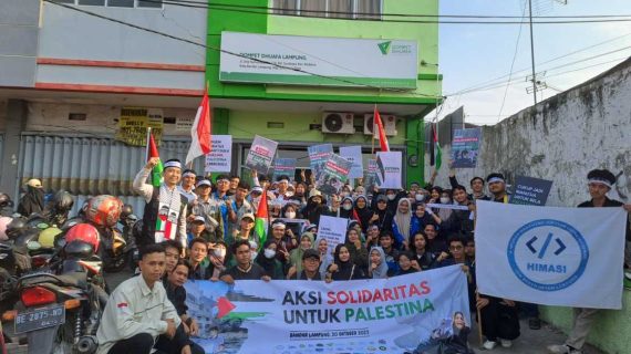 Dompet Dhuafa Lampung bersama Puluhan Komunitas se-Lampung Gelar Aksi Solidaritas untuk Palestina